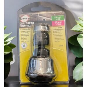 Danco Dual Thread 15/16 in.- 27M x 55/64 in.-27F Chrome Swivel Sprayrator Sink